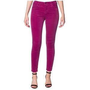 J Brand Purple Victoria Alana Crop Jeans Women’s size 24 Skinny Jeans Burgundy